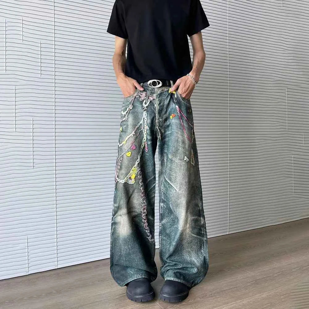 Durable Slim Fit Loose Fit Graphic Jeans