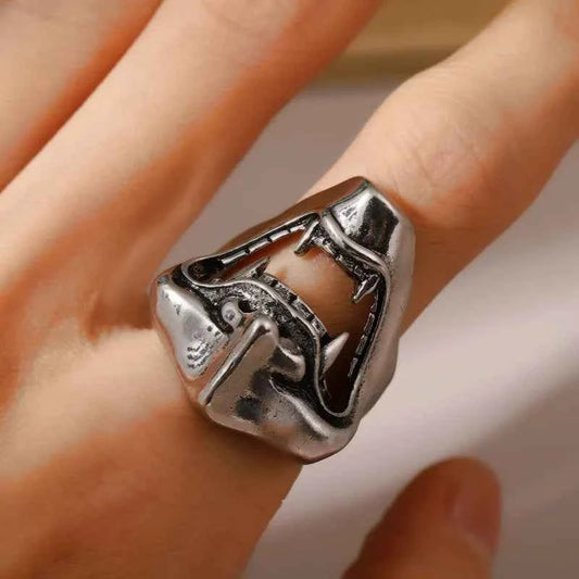 Gothic Vintage Punk Half Face Ring