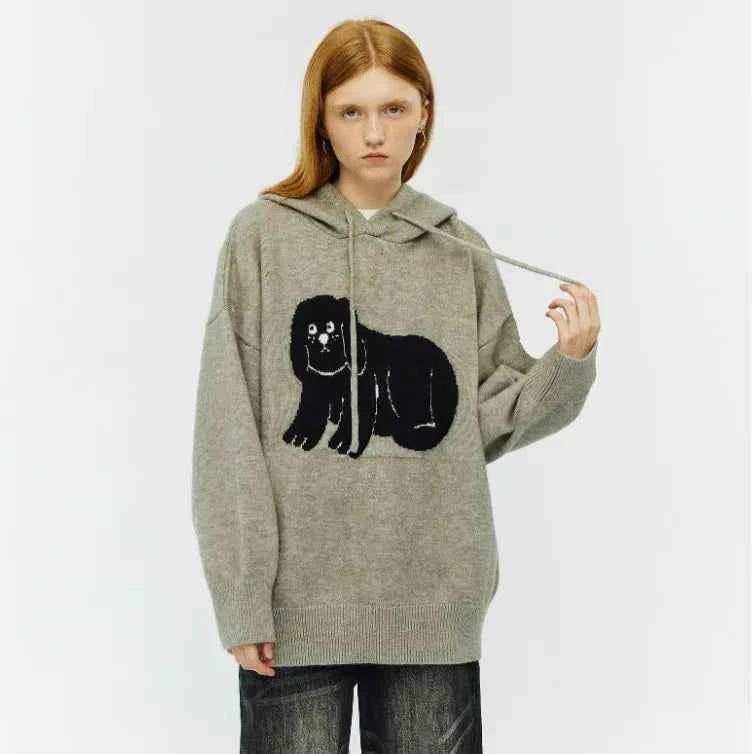 Women Animal Cool Gray Hip Hop Hoodie