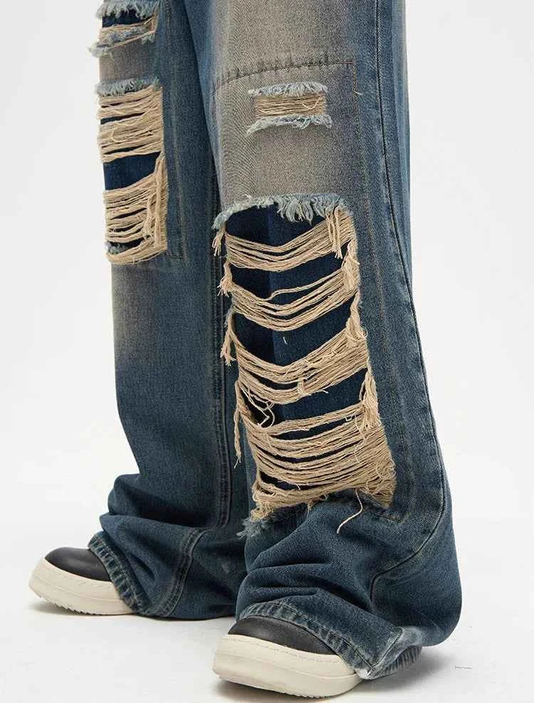 Ripped Streetwear Loose Fit Denim Jeans