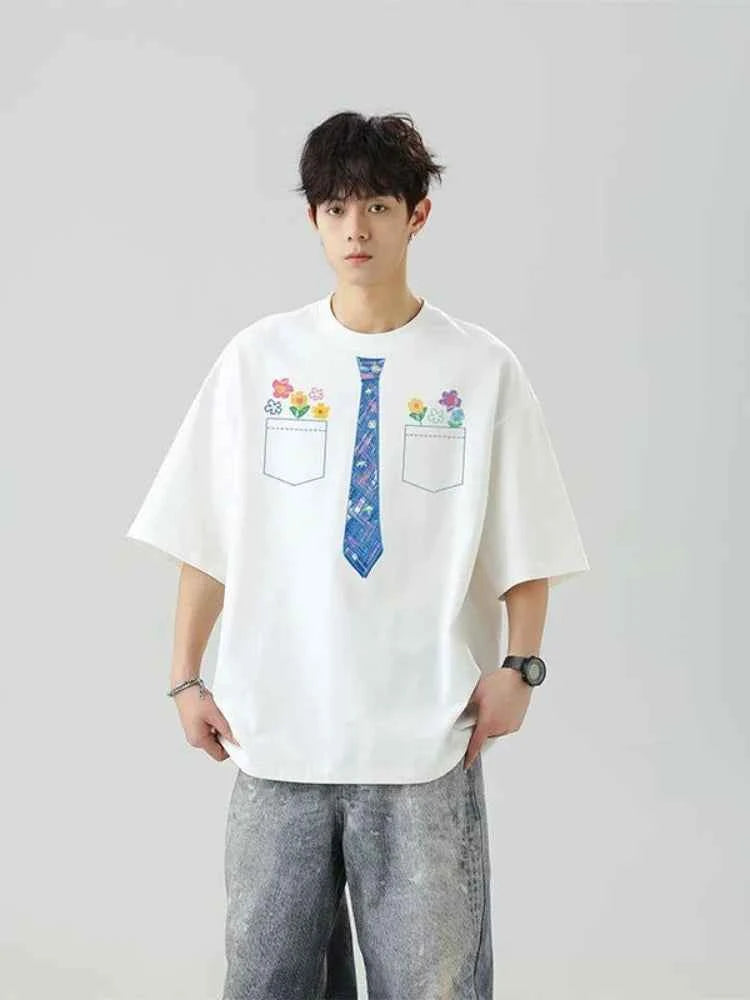 Y2K Heavy Cotton Graffiti Tie Dye Short Sleeve T-Shirt