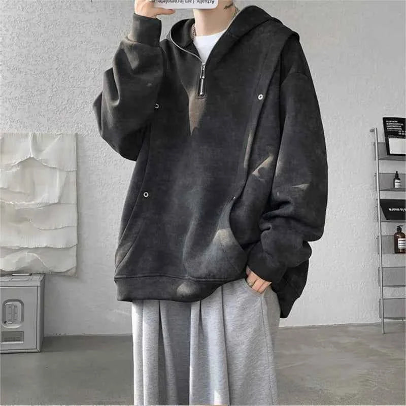 Streetwear Tie Dye Printed Fleece Hoodie