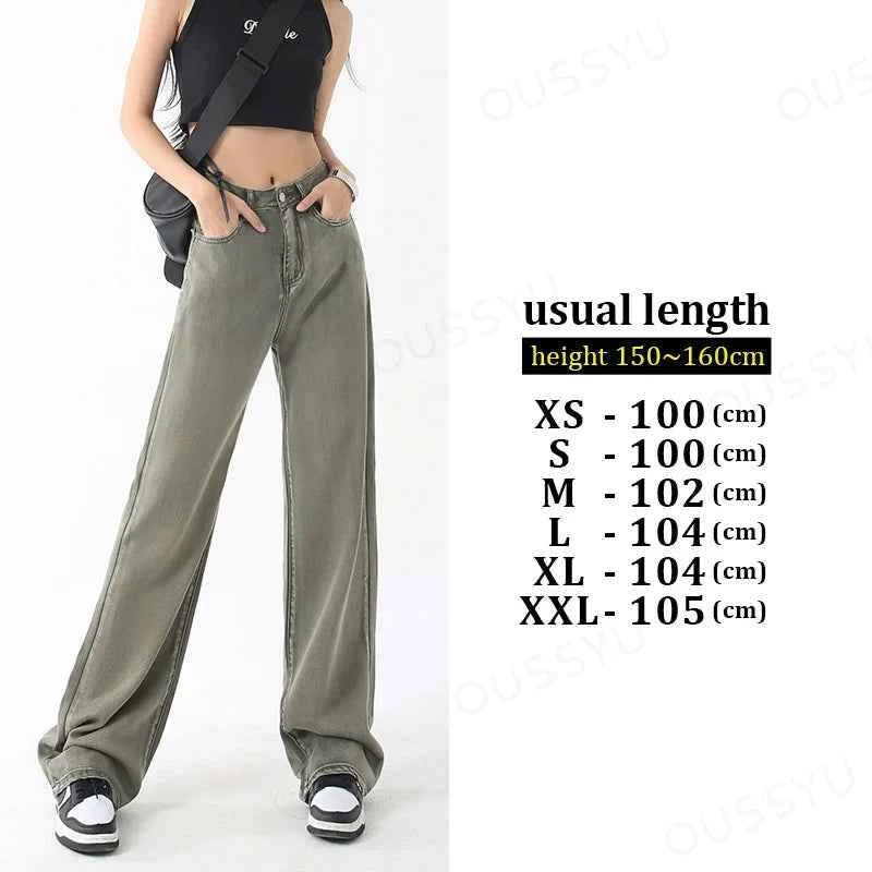 Flexible Slim High Waisted Wide Leg Jeans