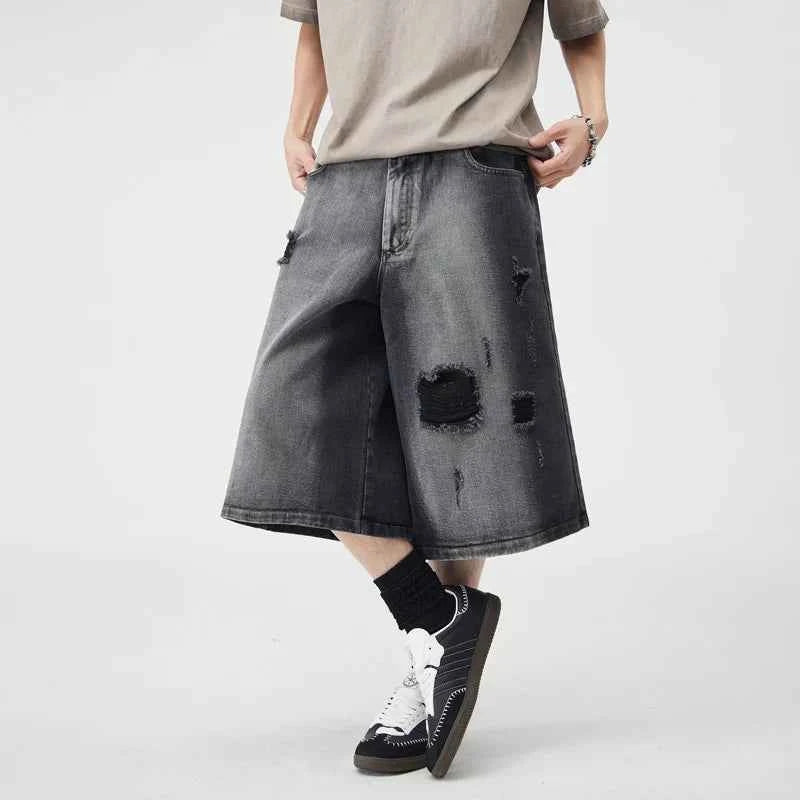 Durable Vintage Loose Casual Ripped Jorts