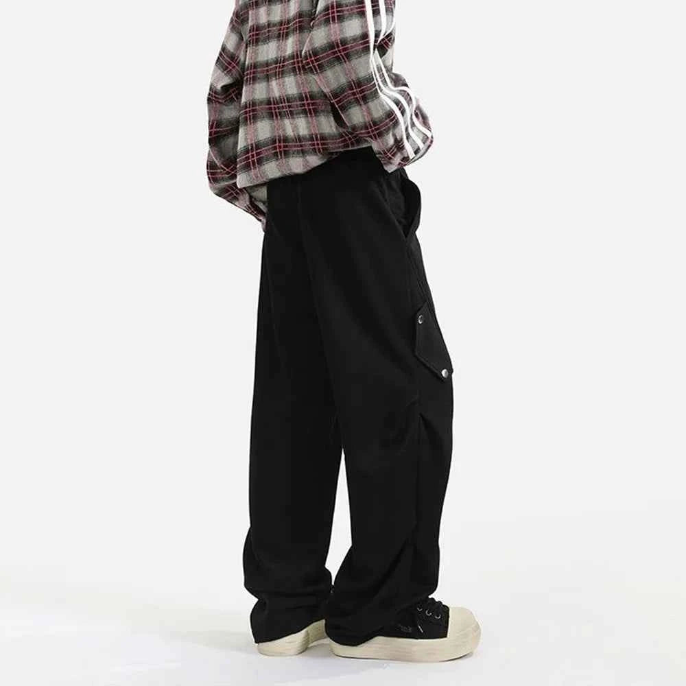 Fashionable Plain Genderless Cargo Pants