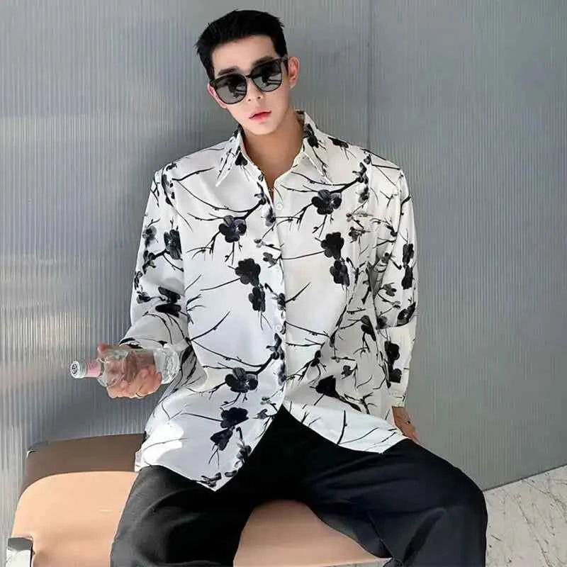 Essential Casual Tie Dyed Long Sleeve Shirt
