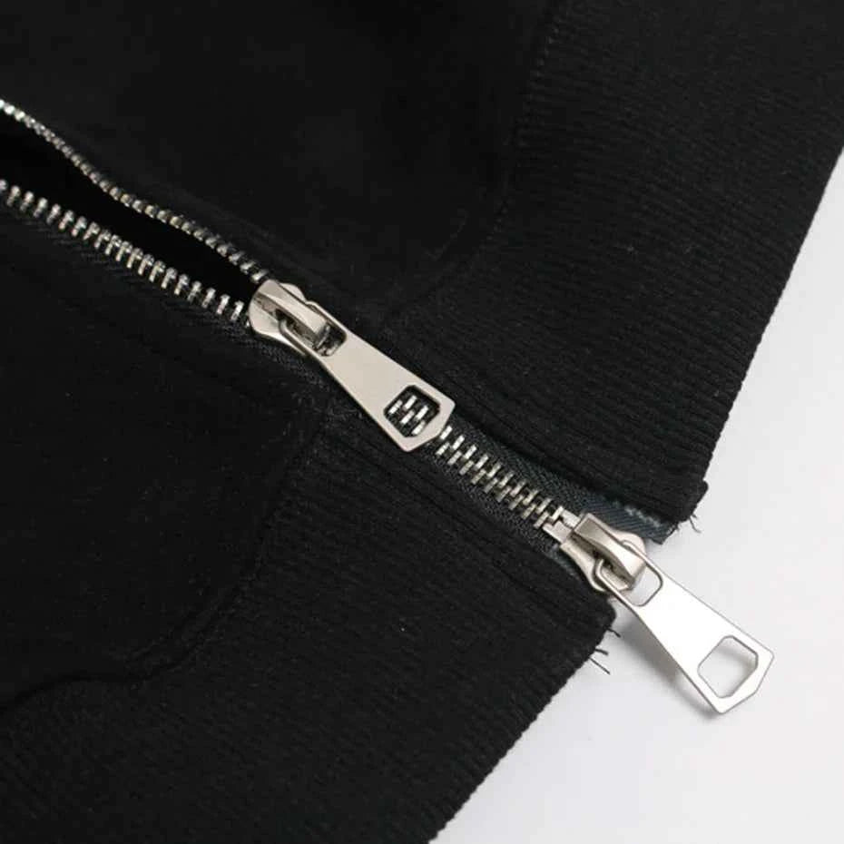 Y2K Streetwear Retro Zipper Casual Hooded Sweatshirt