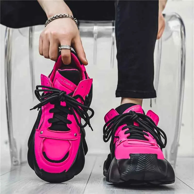 Woman pink shoes Aletha R Chunky sneakers
