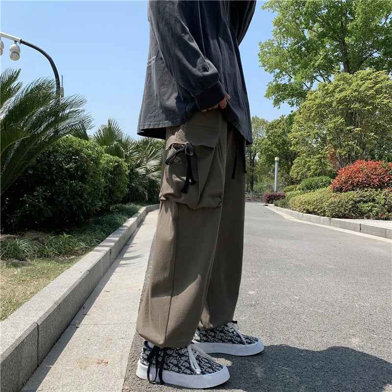 Versatile Streetwear Wide Leg Cargo Pants