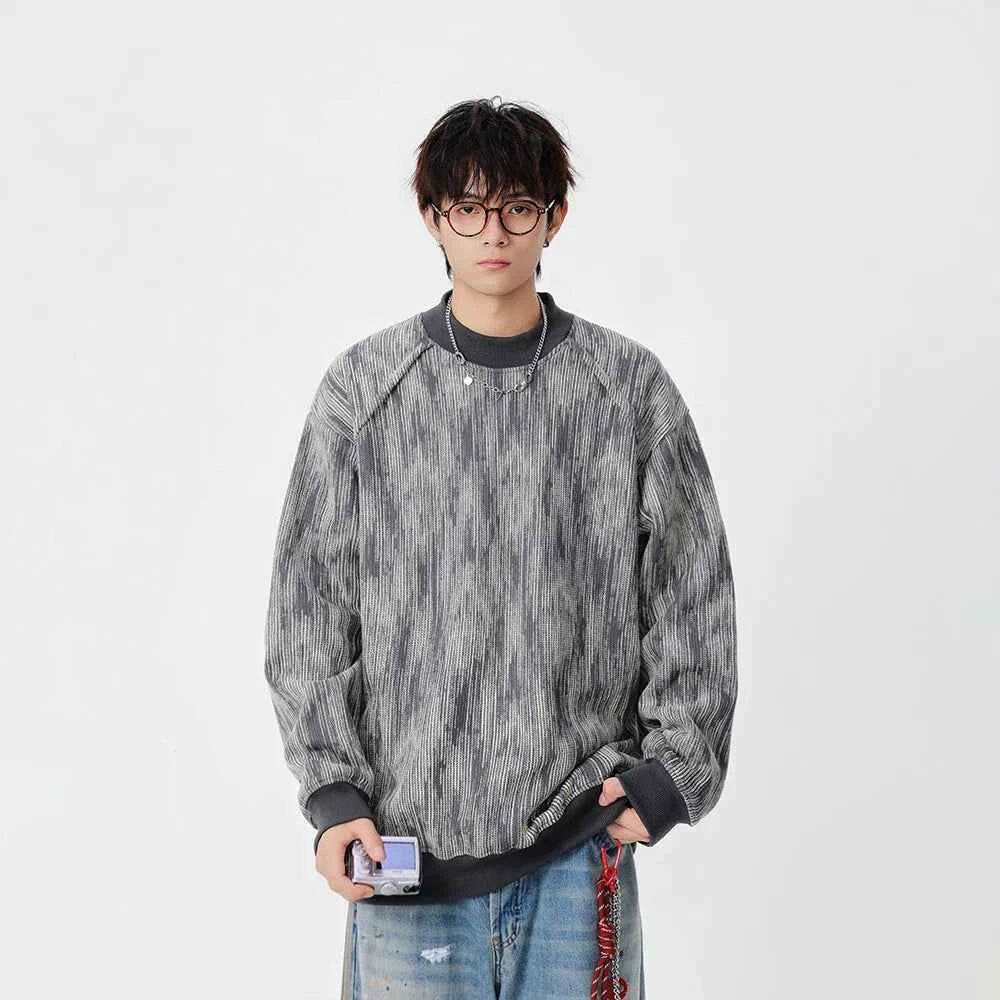 Cozy Textured Raglan Crew Neck Sweatshirt