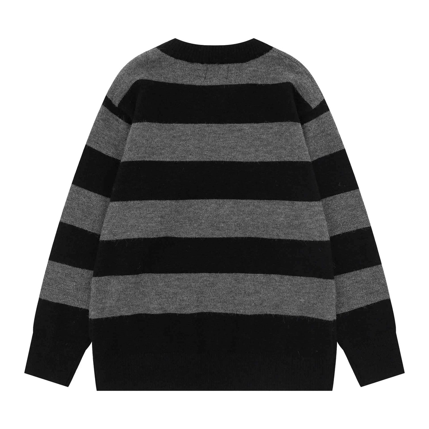 Investment Piece Streetwear Striped Knit Hip Hop Sweater