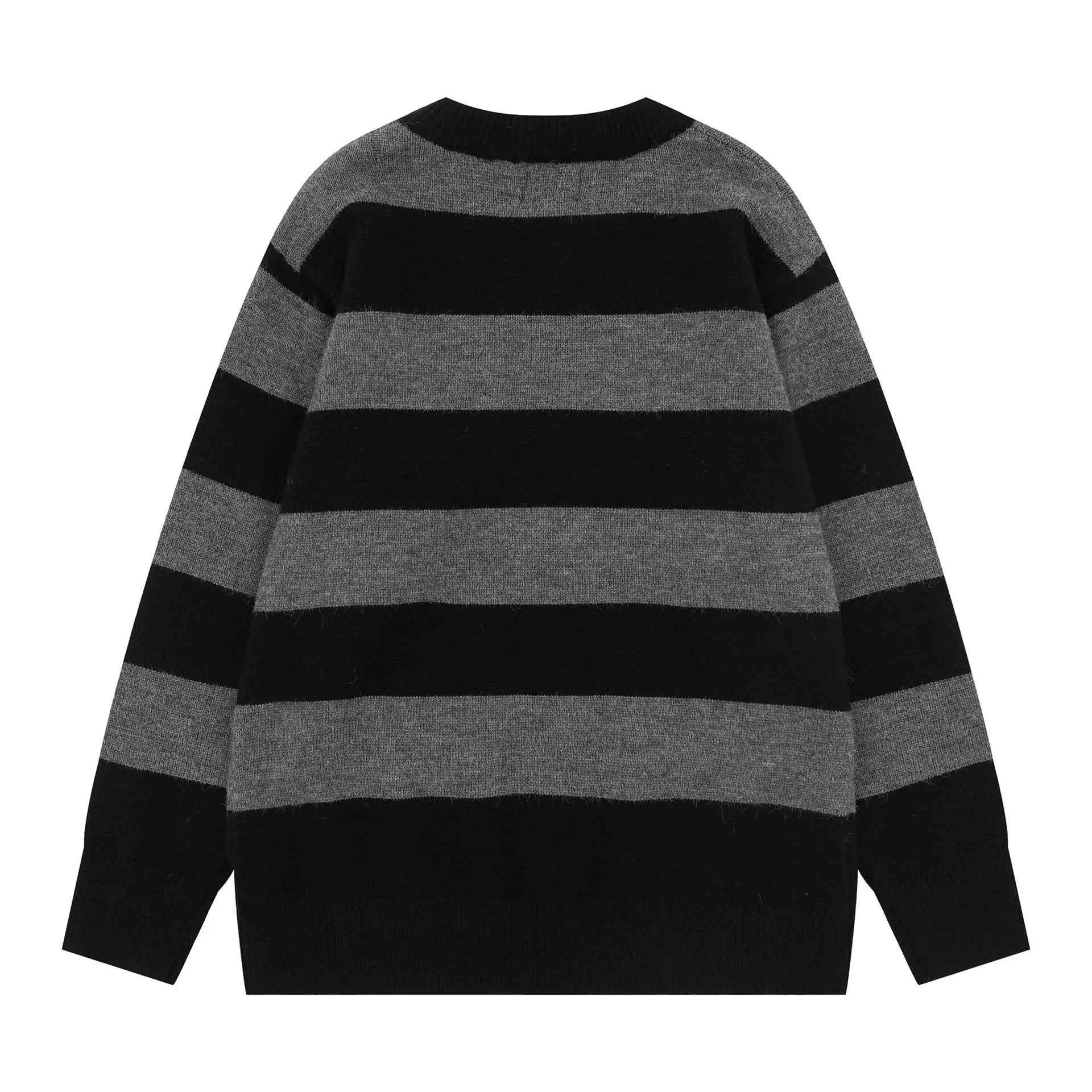 Investment Piece Streetwear Striped Knit Hip Hop Sweater