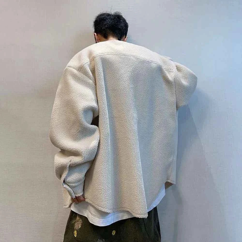 Faux Cashmere Polar Fleece Casual Jacket