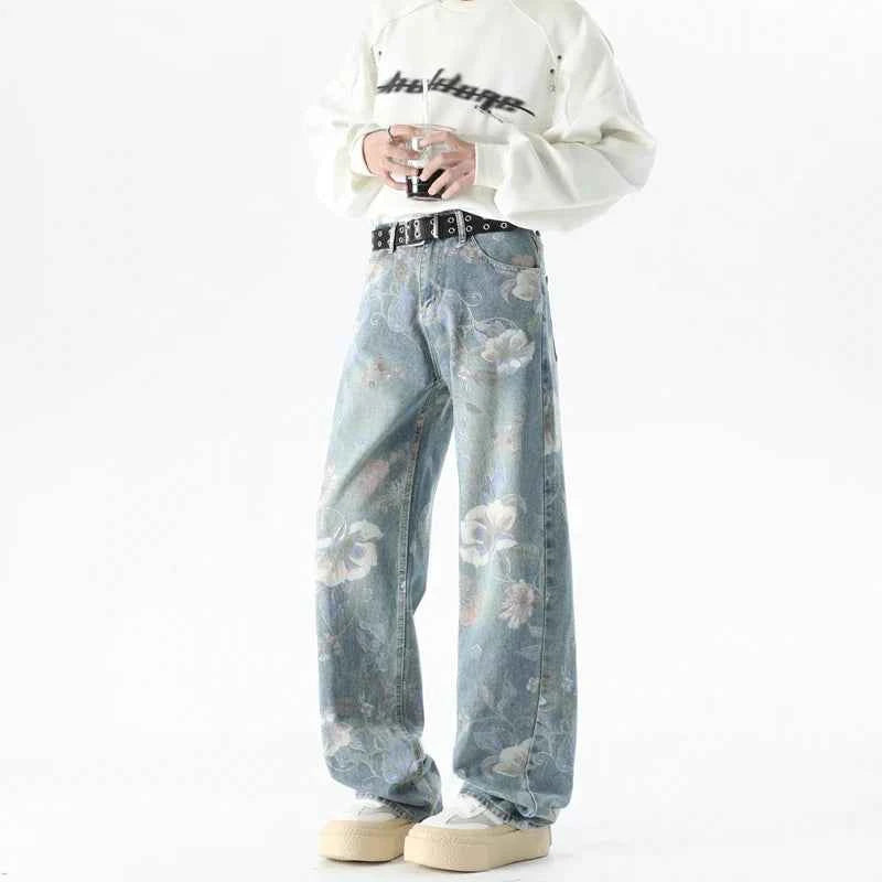 Y2K Elevated Graffiti Baggy Denim Jeans