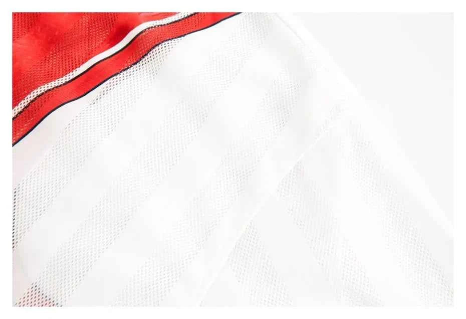 Fake Two Piece Graphic Print V-Neck Basketball T-Shirt