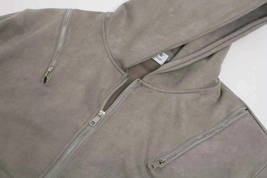Y2K Streetwear Retro Zipper Casual Hooded Sweatshirt