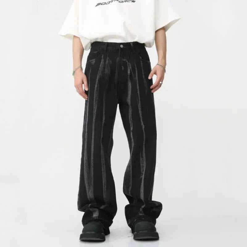 Unique Personality Tie Dye Stripe Jeans