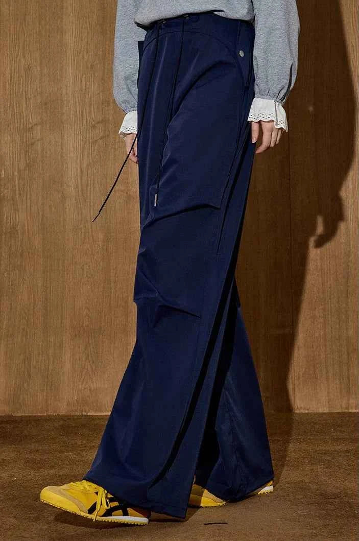 Chic Curvy Drawstring Wide Leg Jogger