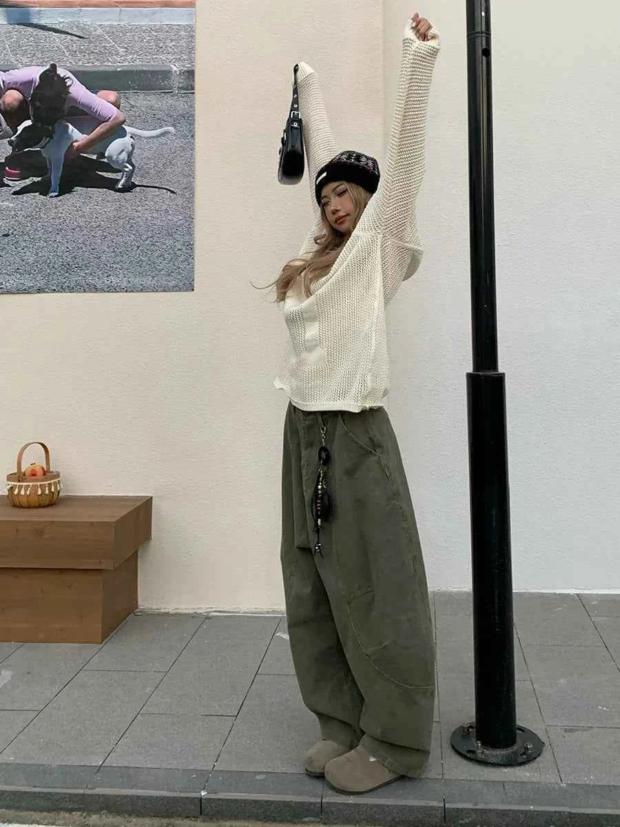 Reddachic Trendy Wide Leg Barrel Jeans