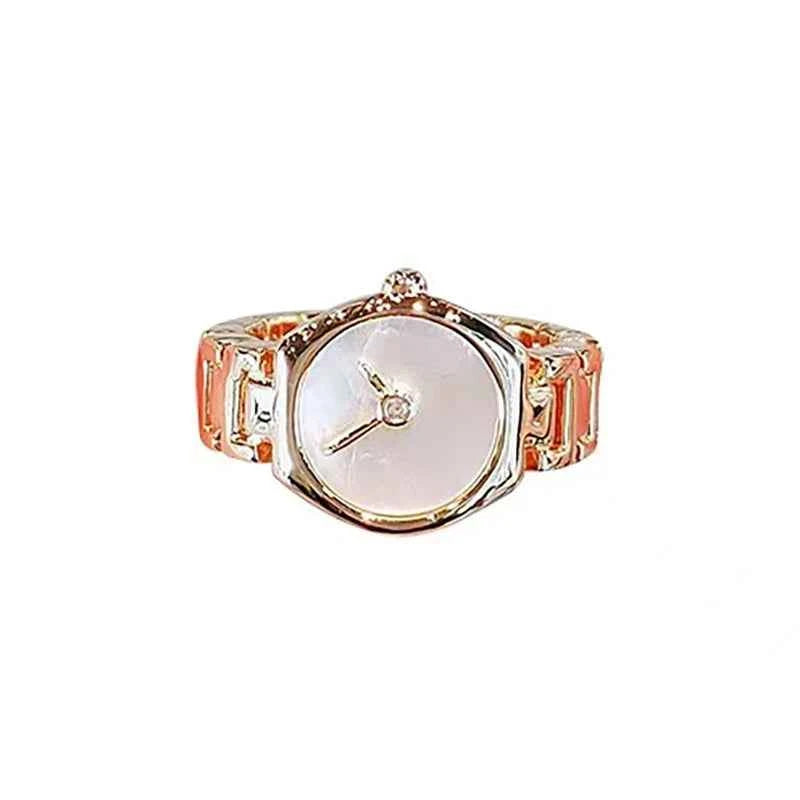 Unique Gold Watch Color Gothic Ring