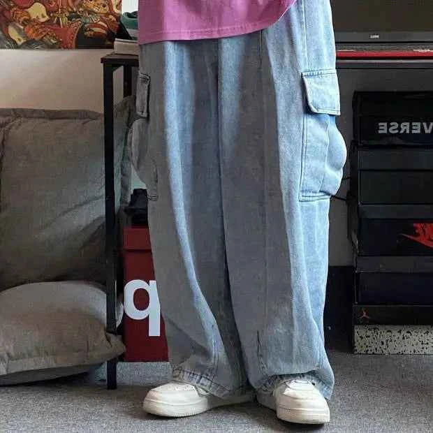 Perfect Fit Retro Loose Wide Leg Baggy Jeans