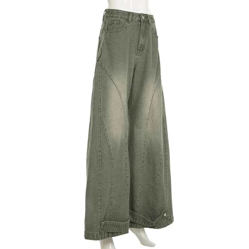 American Retro Distressed Split Jeans