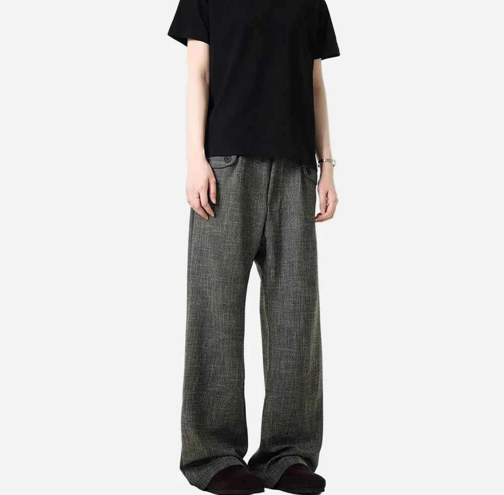 Retro Business Casual Straight Leg Pants
