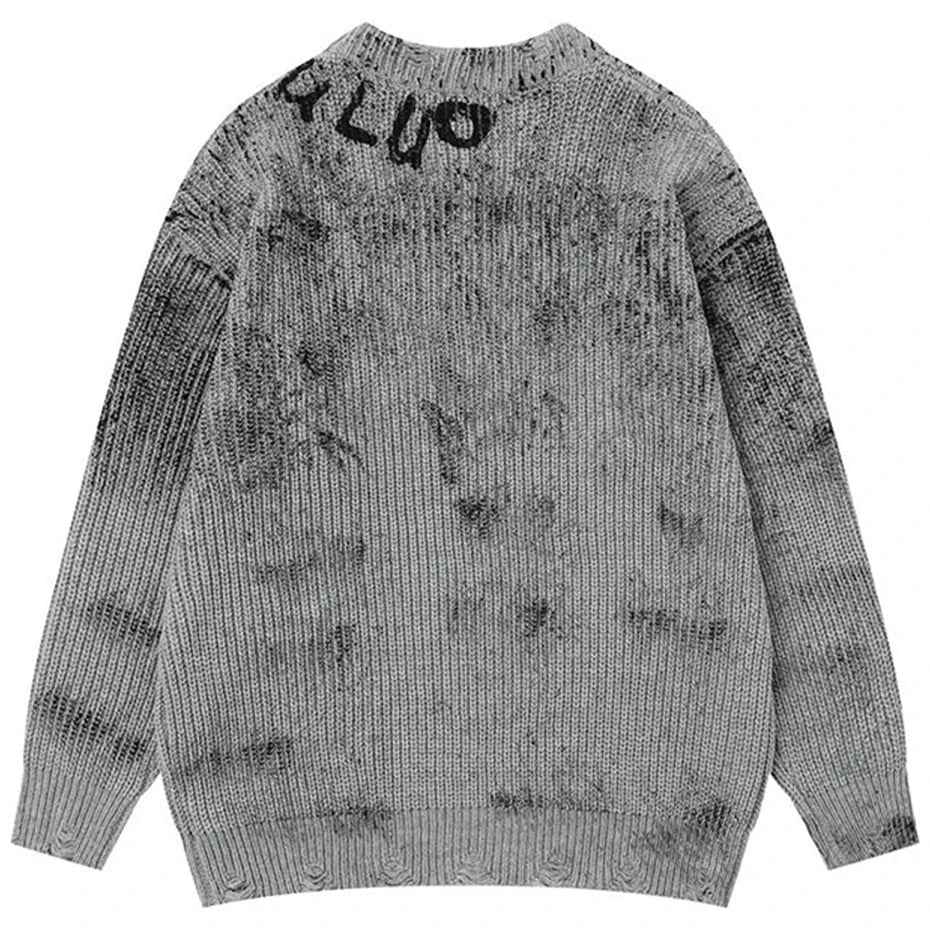 Fashionable Oversized Hip Hop Knit Jumper Sweater