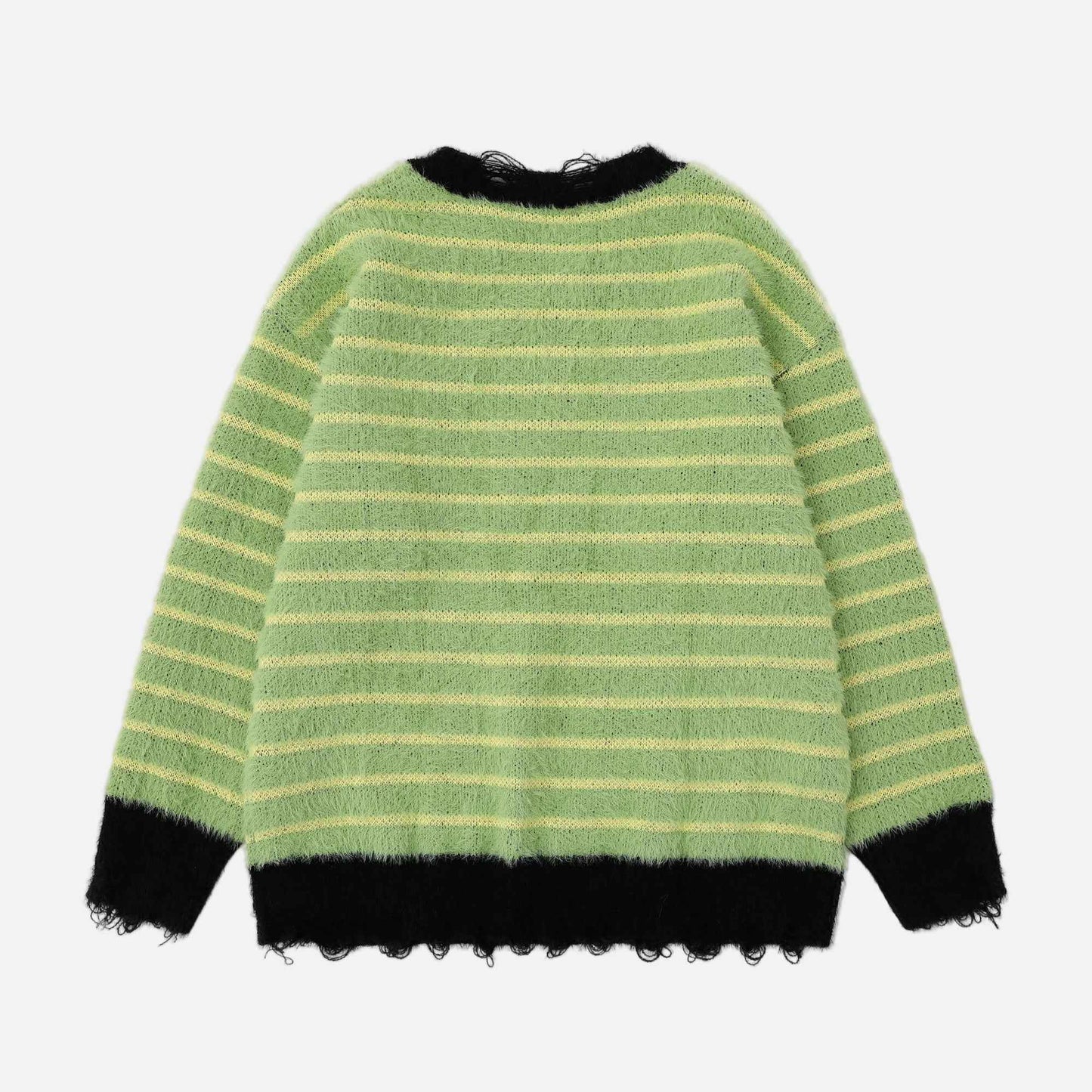 Cozy Striped with Scarf Knitwear Sweater