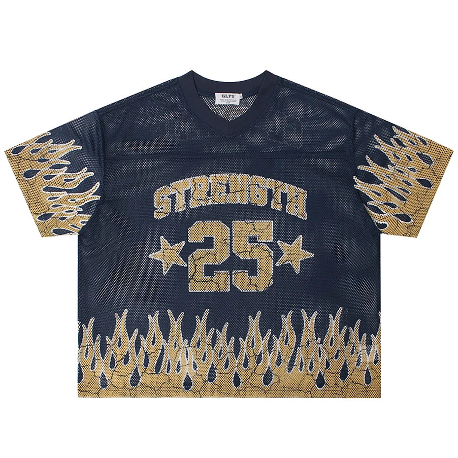 Oversized Mesh Streetwear T-shirts