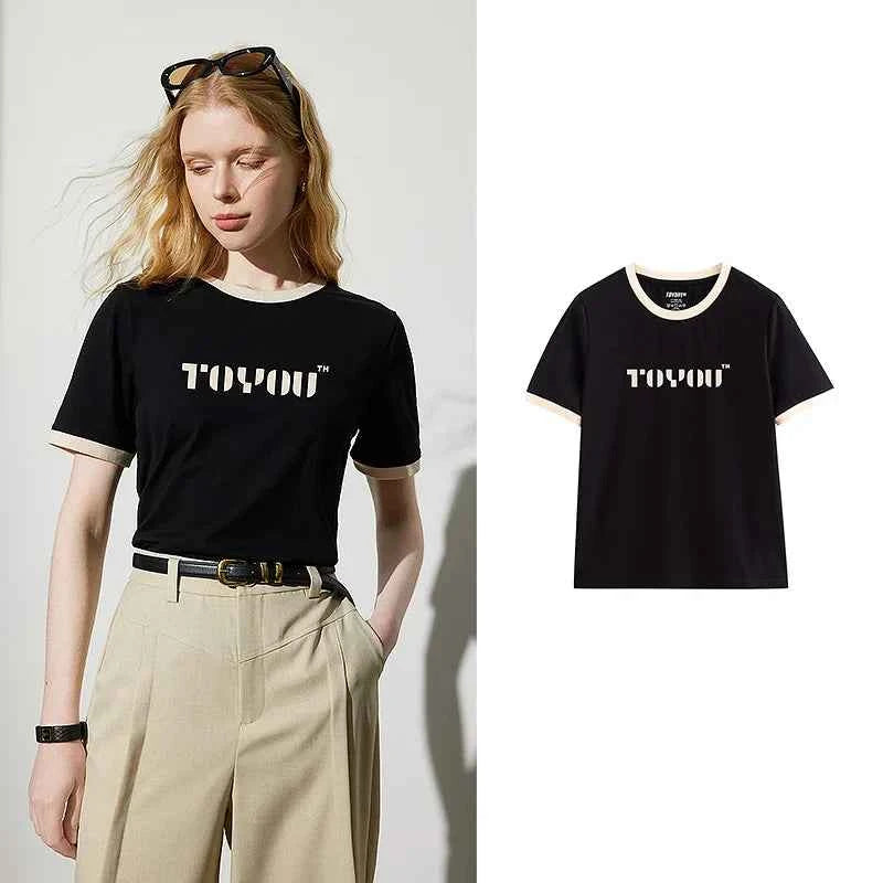 Stylish Short Sleeve Floral Print T-Shirt