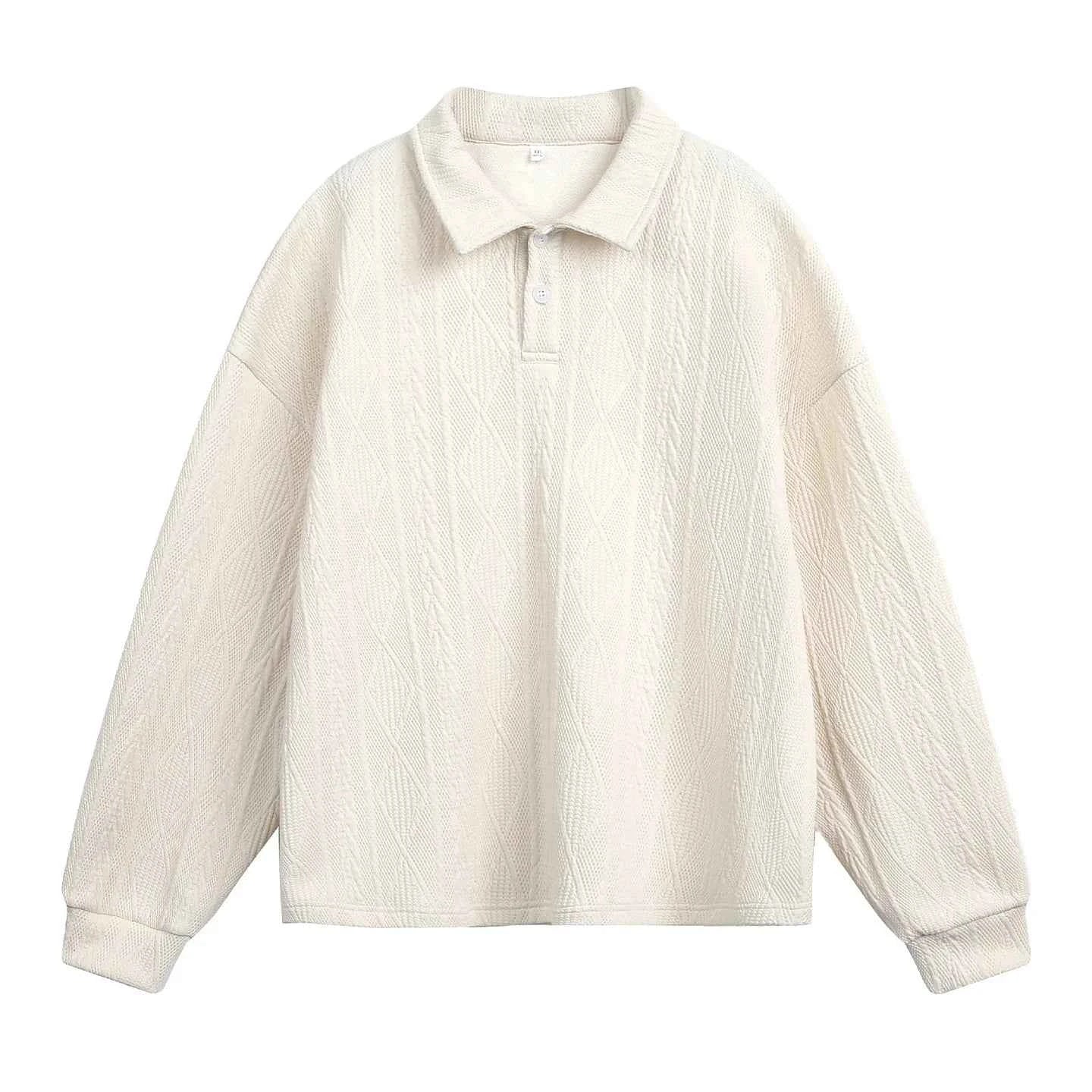 Casual Ancient Money Lapel Collar Sweatshirt