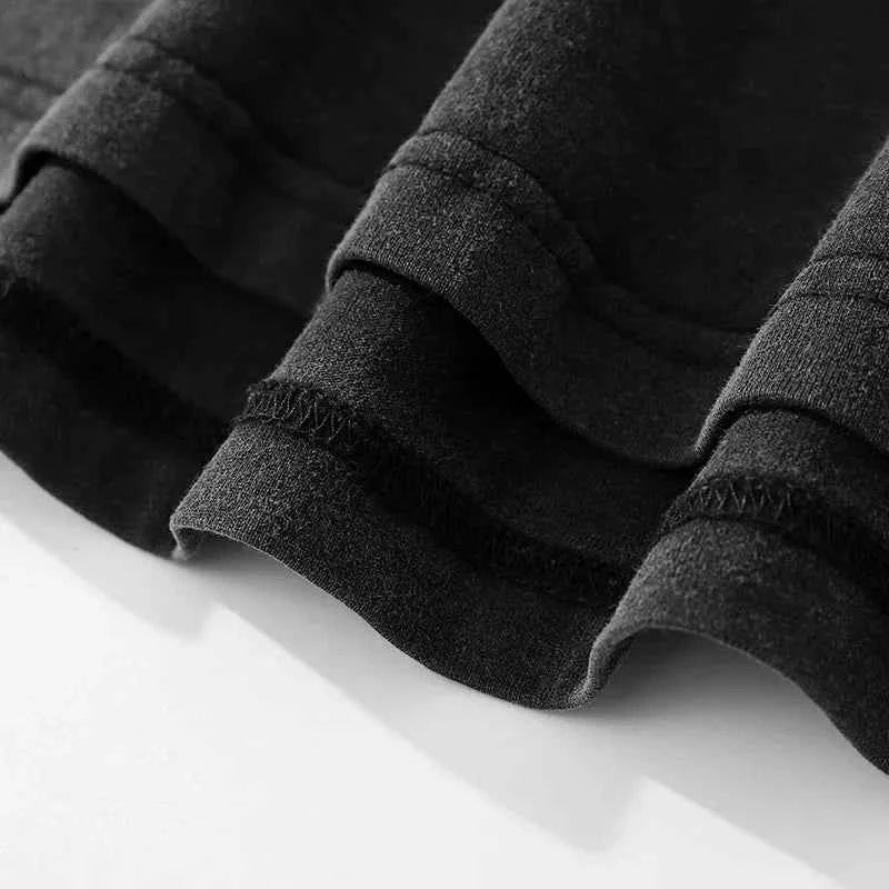 Streetwear Hip Hop Washed Black Stone T-Shirt