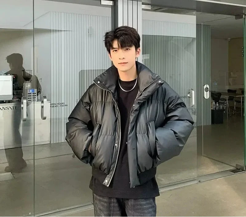 Thickened Stand Collar Cotton Padded Puffer Jacket - Luxuryurbanwear