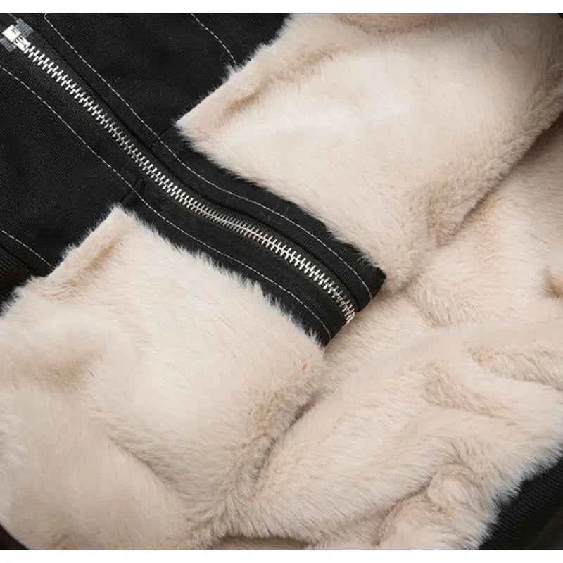 Arctic Luxe Fur-Trimmed Hooded Bomber Jacket