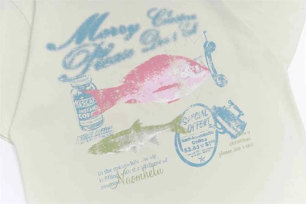 Y2K Casual Crew Neck Oversized Cotton T-Shirt