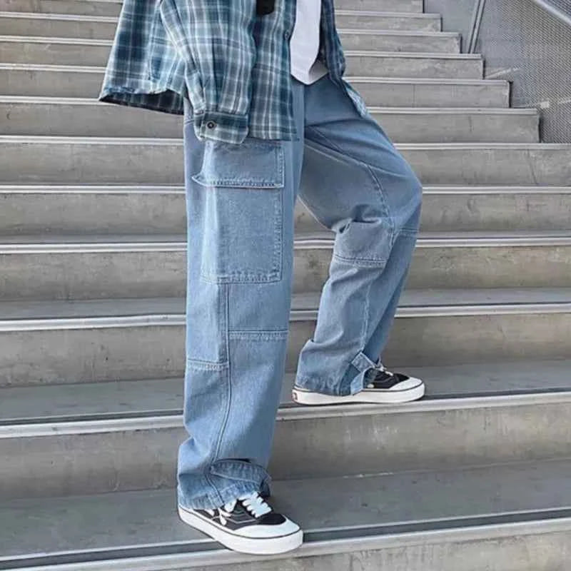 Loose Straight Baggy Cargo Jeans