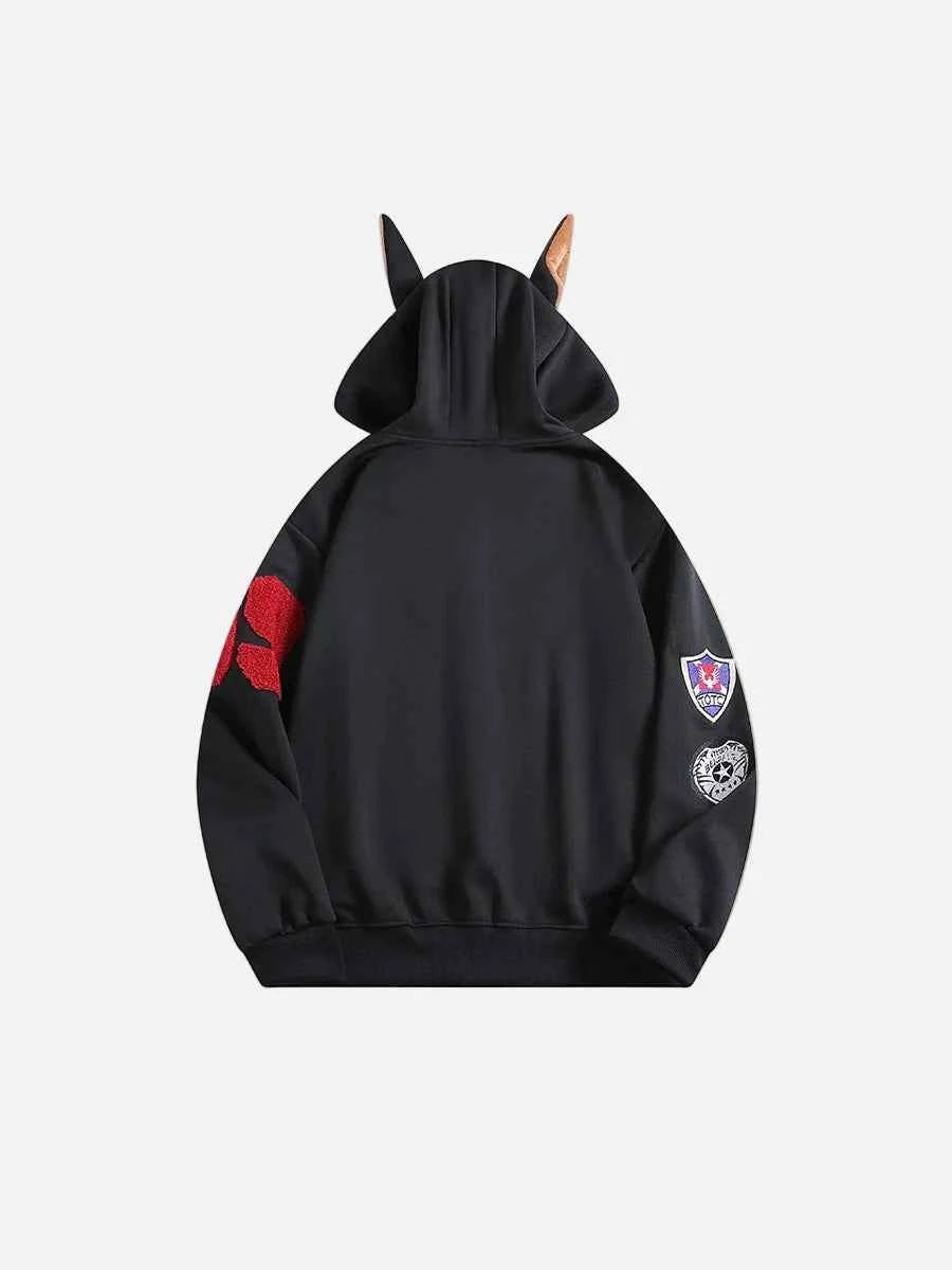Camouflage Cat Ear Hooded High-End Sweatshirt