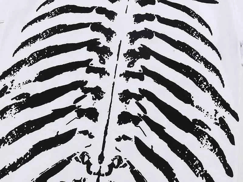 Gothic Angel Skull Skeleton Graphic Printed T-Shirt