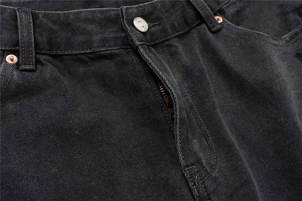 Summer Streetwear Oversized Distressed Denim Short