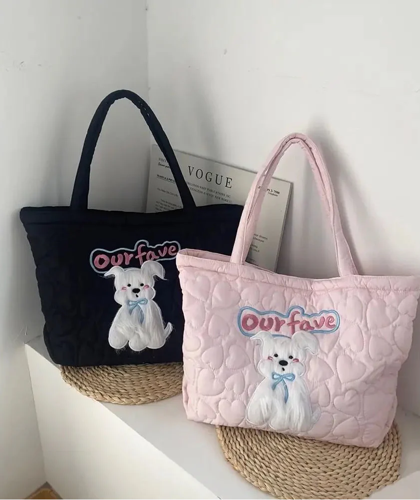 Y2K Large Capacity Embroidered Tote Bag - Luxuryurbanwear