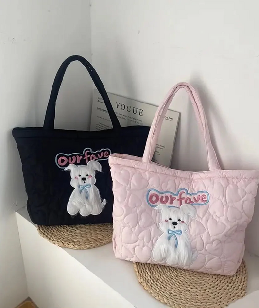 Y2K Large Capacity Embroidered Tote Bag - Luxuryurbanwear