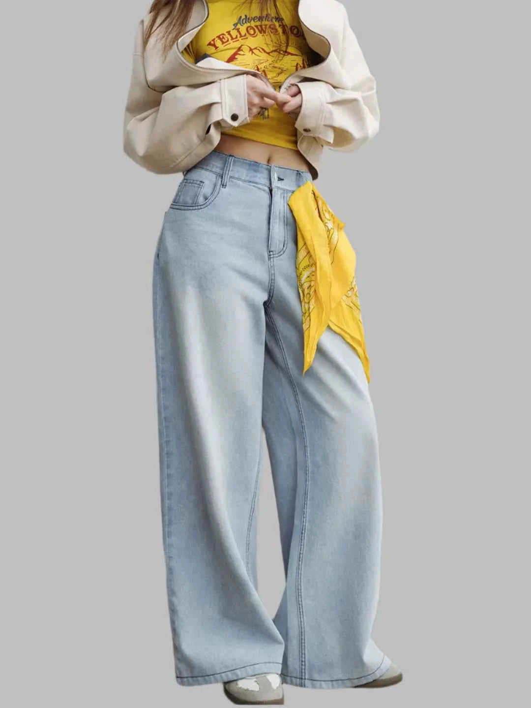 Vintage Comfort Blue Wide Leg Jeans