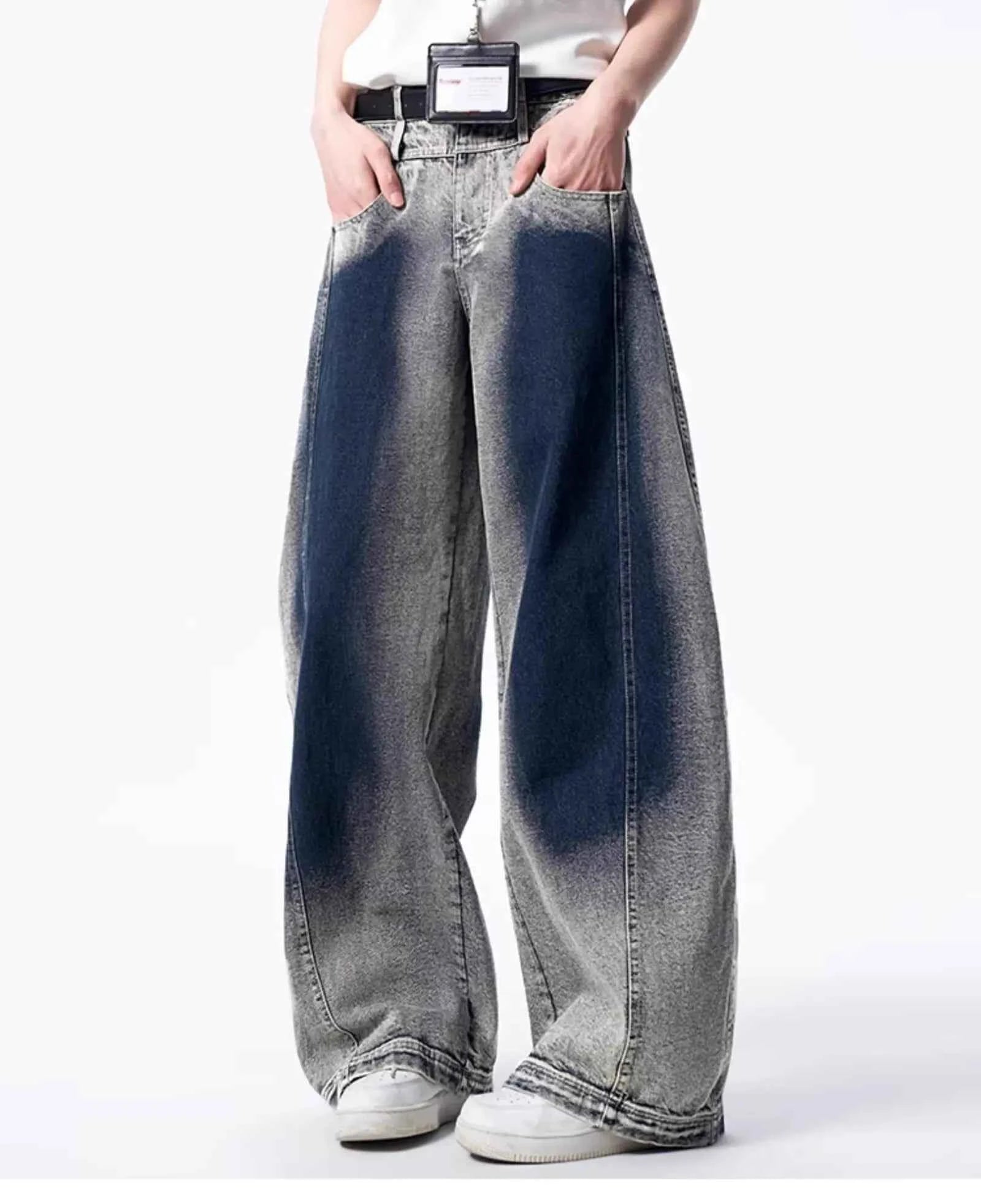 Vintage Gradient Oversize Baggy Denim Jeans