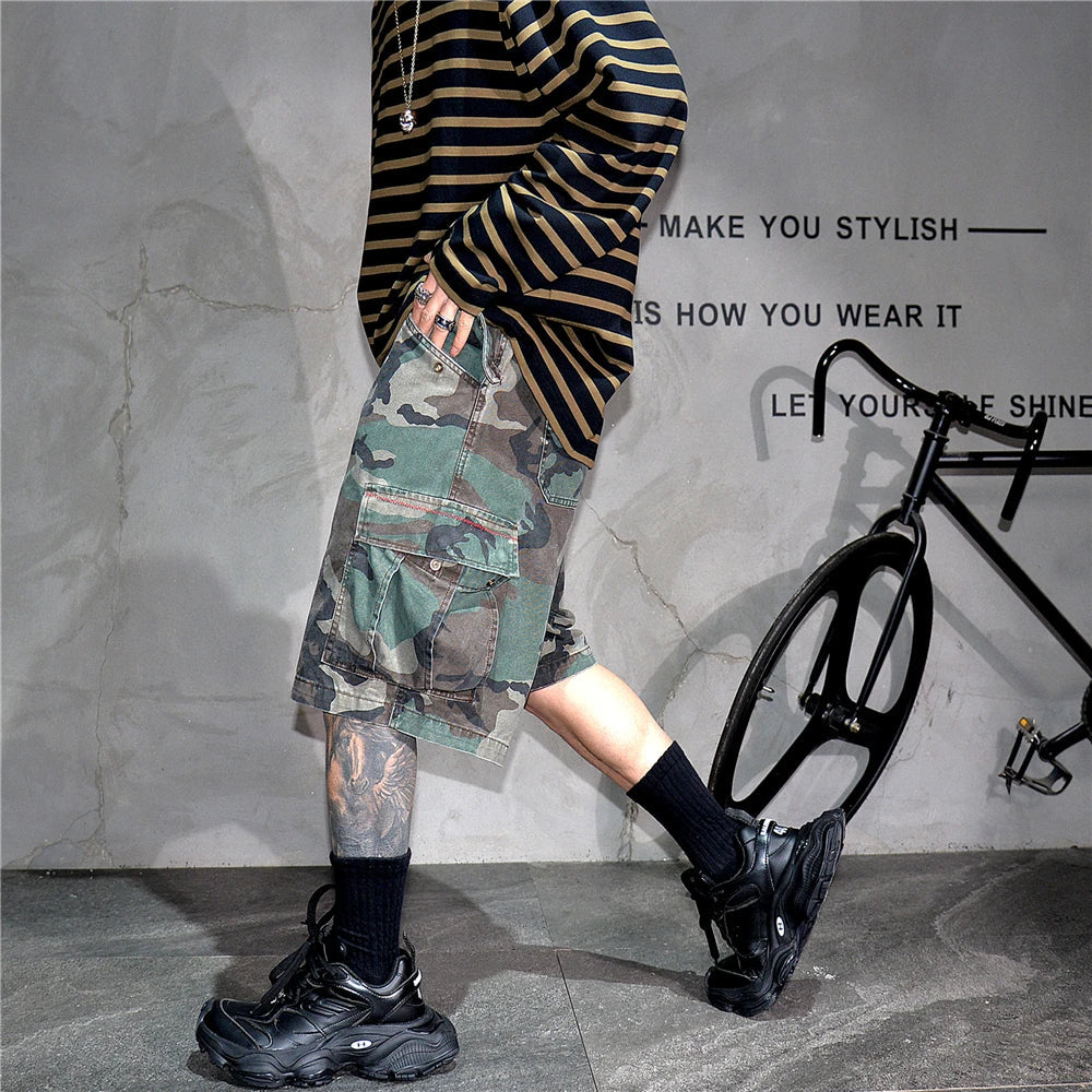Tactical Camouflage Knee Length Shorts