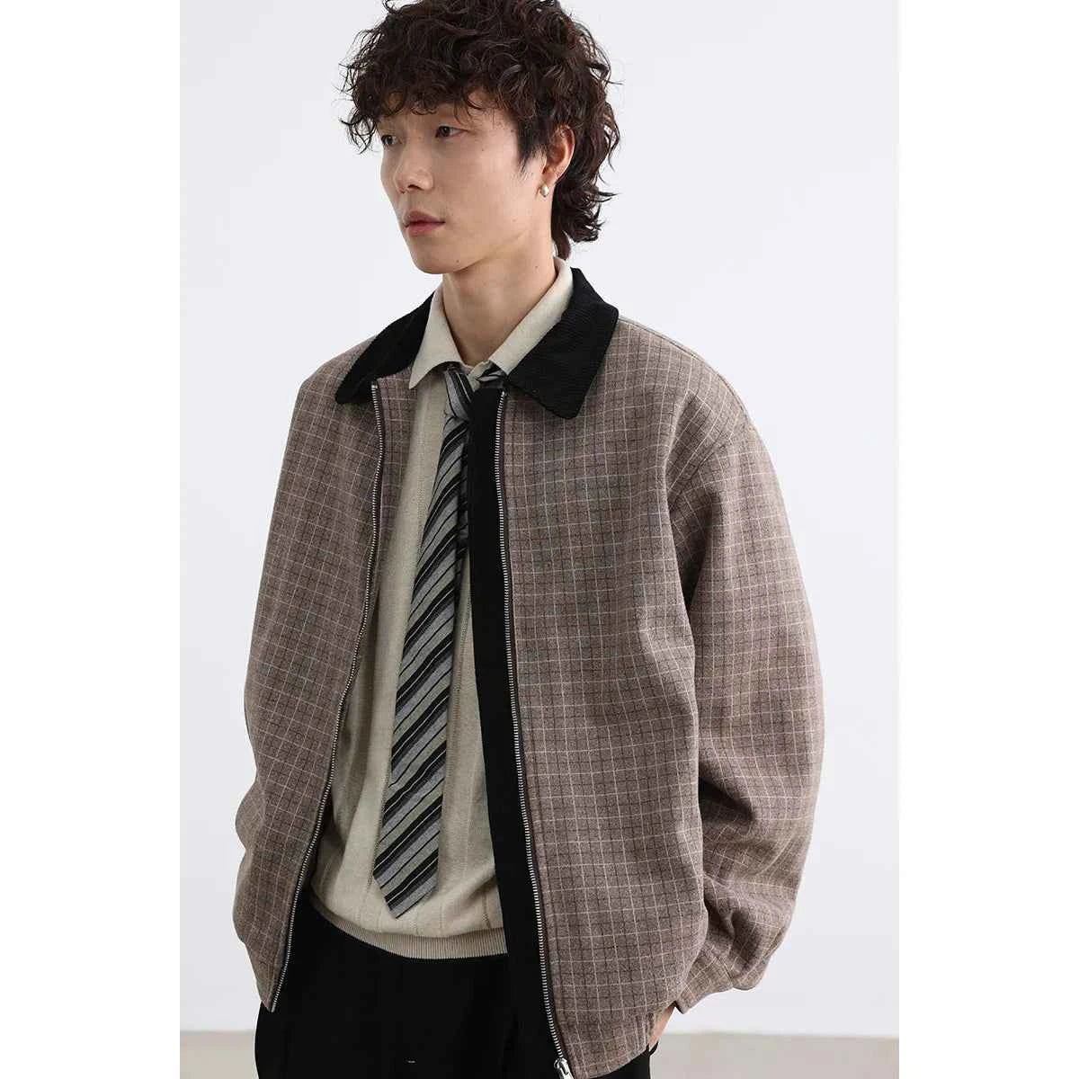 Lightweight Casual Plaid Vintage Comfort Jacket
