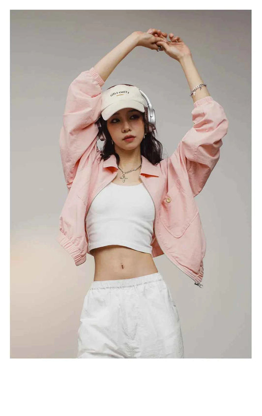 Women Casual Loose Baseball Jacket
