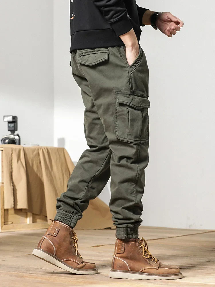 Slim Fit Elastic Ankle Pants
