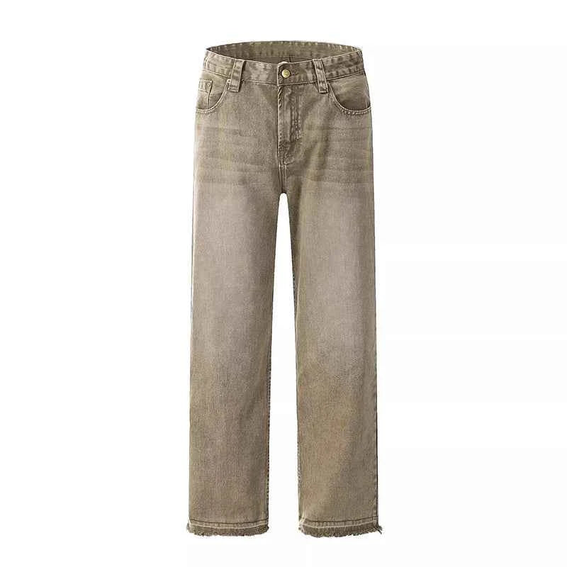 Distressed Brown Cowgirl Wide Leg Jeans