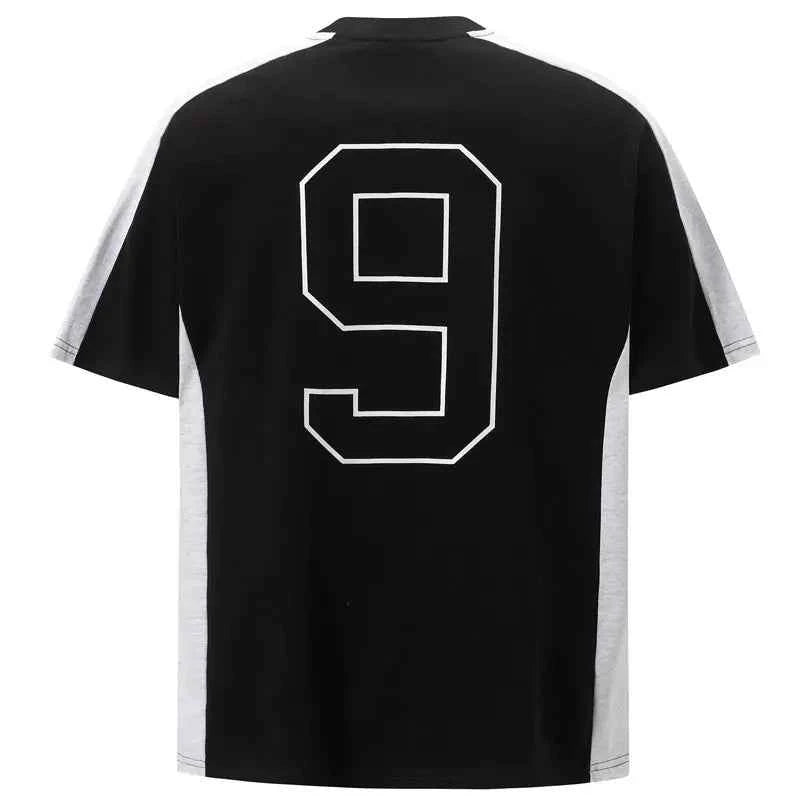 Durable Y2K Graphic Patchwork Racing Sport T-Shirt